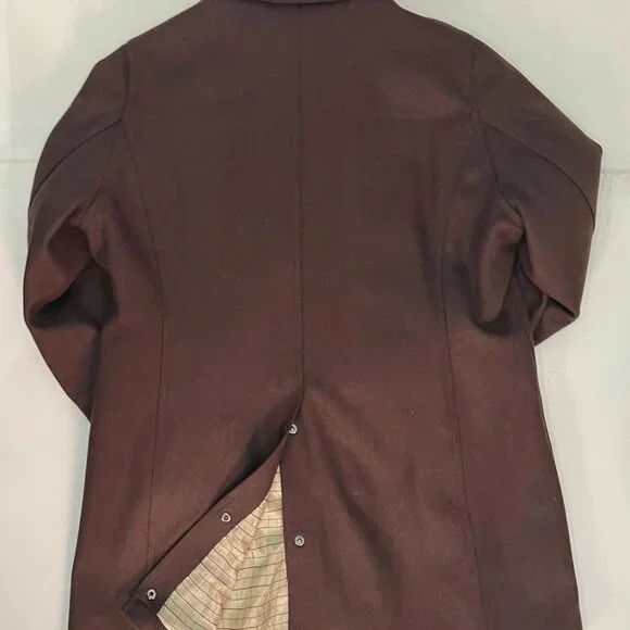 Barbour Newmarket Coat Women's Wool Brown Waterproof Breathable US 12 NWT $500 - Picture 5 of 16